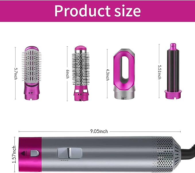 𝙑𝙚𝙧𝙞𝙘𝙘𝙤 𝙒𝙚𝙡𝙡𝙣𝙚𝙨𝙨™ Hot Hair Brush 5 in 1 – فرشاة الشعر الساخنة 5 في 1