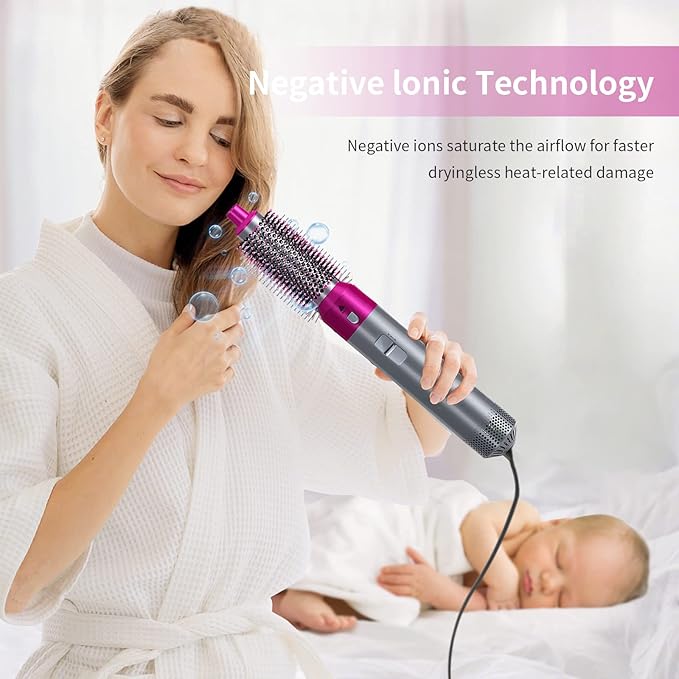 𝙑𝙚𝙧𝙞𝙘𝙘𝙤 𝙒𝙚𝙡𝙡𝙣𝙚𝙨𝙨™ Hot Hair Brush 5 in 1 – فرشاة الشعر الساخنة 5 في 1
