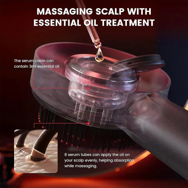 𝙑𝙚𝙧𝙞𝙘𝙘𝙤 𝙒𝙚𝙡𝙡𝙣𝙚𝙨𝙨™ Scalp Massager Brush (Red) – فرشاة تدليك فروة الرأس (حمراء)