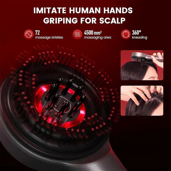 𝙑𝙚𝙧𝙞𝙘𝙘𝙤 𝙒𝙚𝙡𝙡𝙣𝙚𝙨𝙨™ Scalp Massager Brush (Red) – فرشاة تدليك فروة الرأس (حمراء)